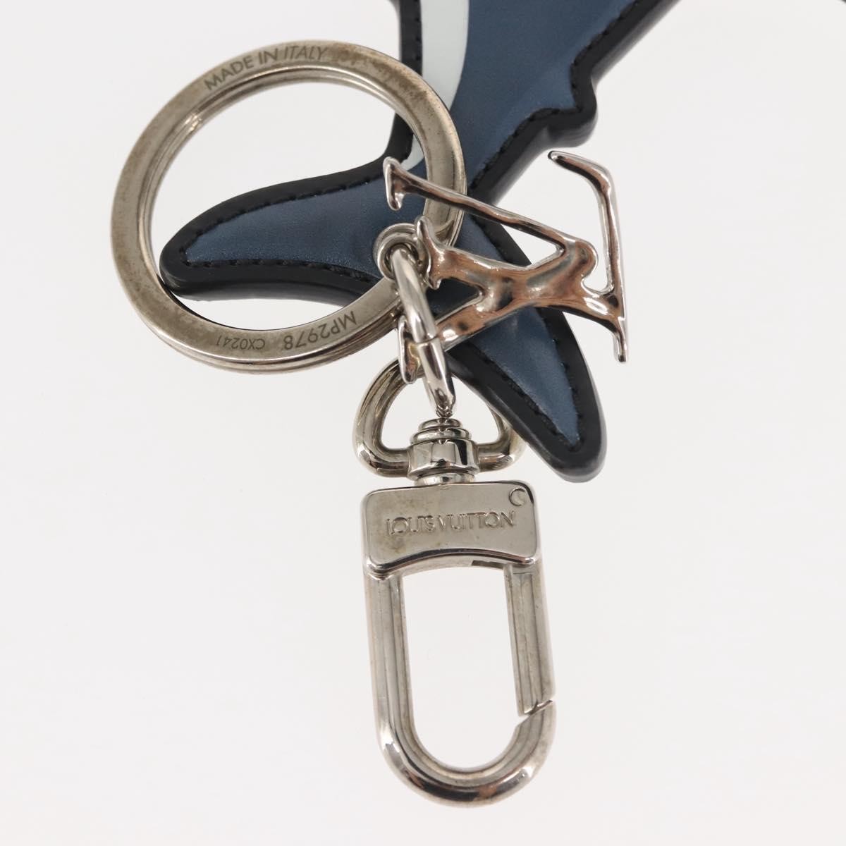 Louis Vuitton Animal Family Bag Charm and Key Holder Metal with Leather, BLUE, LEATHER, Charms and Keychains