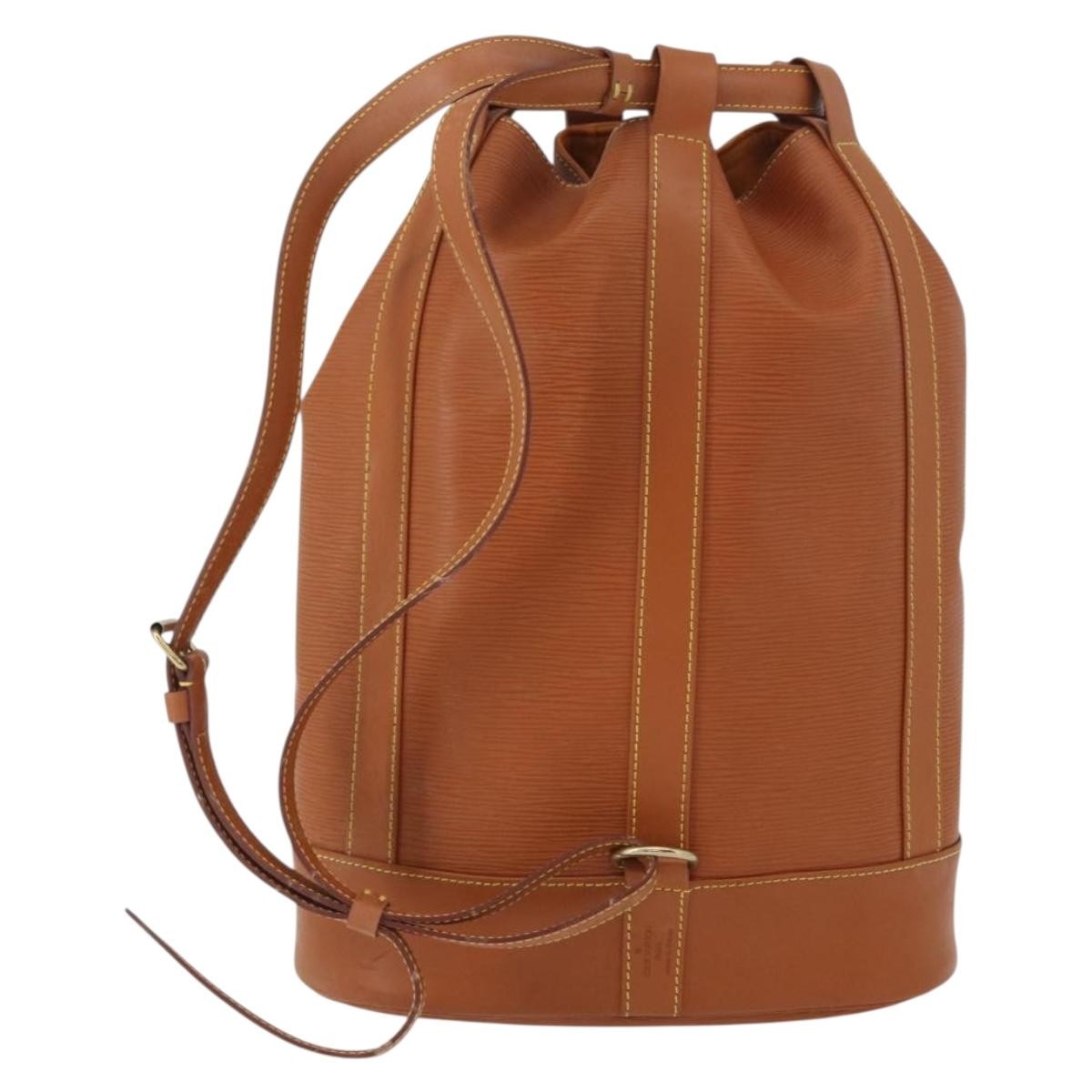 Louis Vuitton Randonnee Backpack Epi Leather, BROWN, LEATHER, Backpack