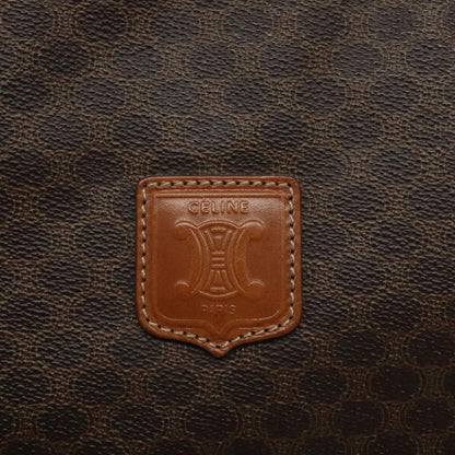 Celine Vintage Macadam Tote bag Canvas and Leather, BROWN, CANVAS, Tote bag