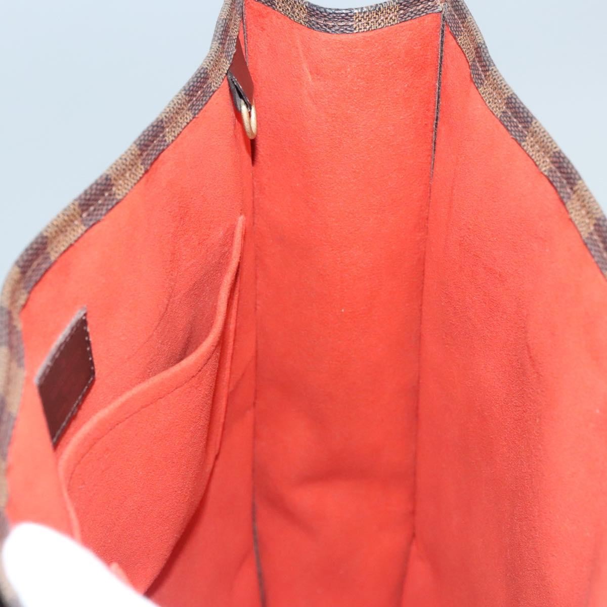 Louis Vuitton Sac Plat Bag Damier, BROWN, CANVAS, Handbag