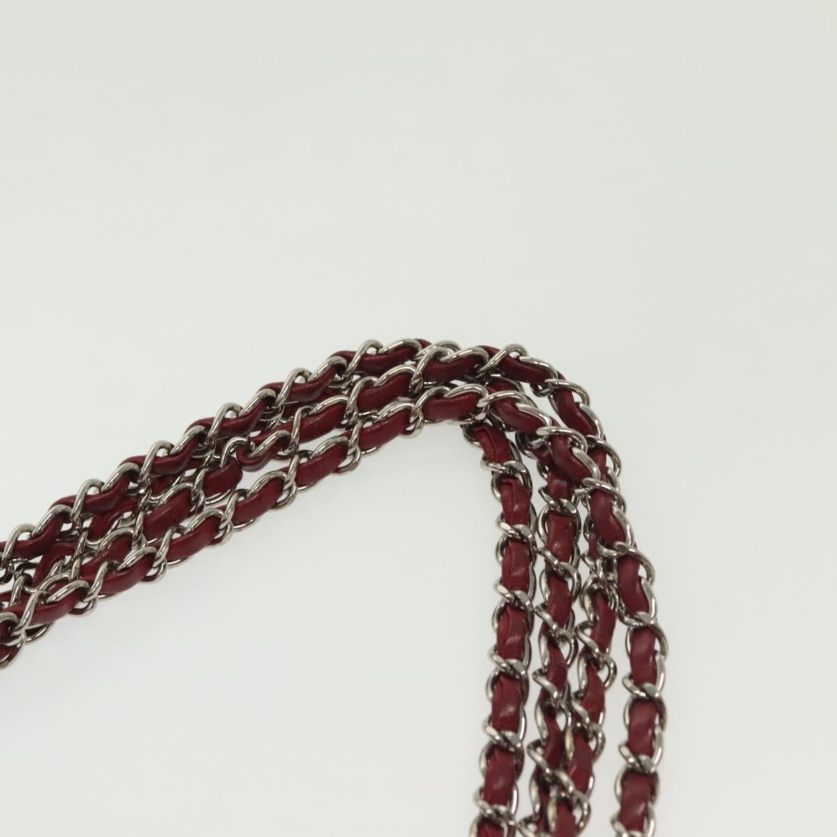 Chanel Vintage Reissue Chain Shopping Tote Leather, RED, LEATHER, Tote bag