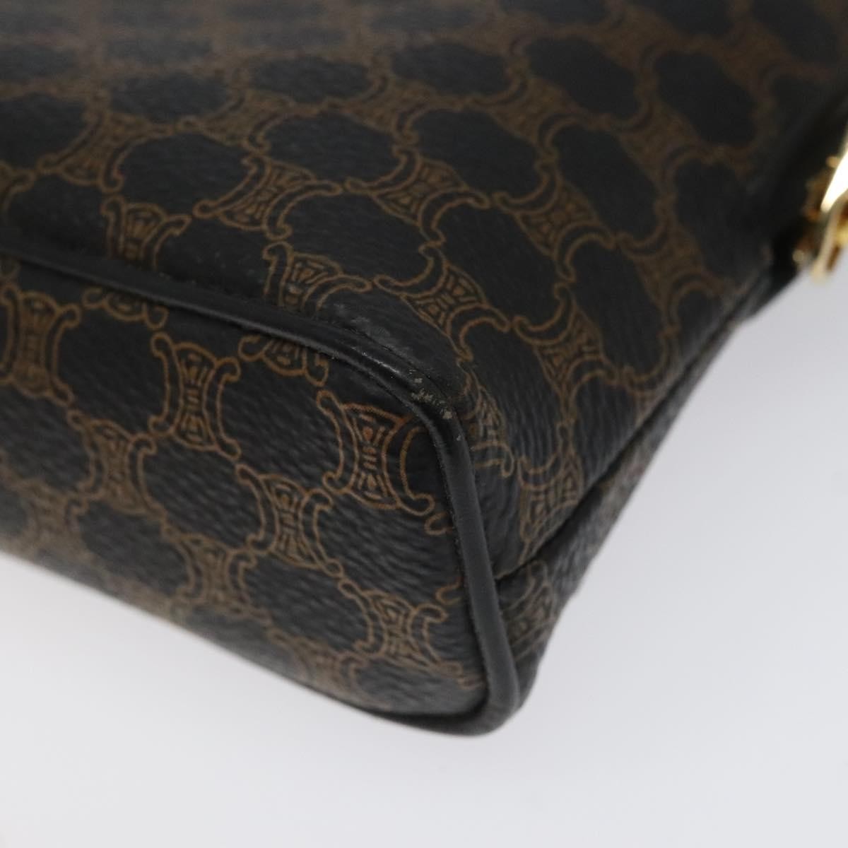 Celine Macadam Pochette Canvas and Leather, BLACK, CANVAS, Clutche & pouche