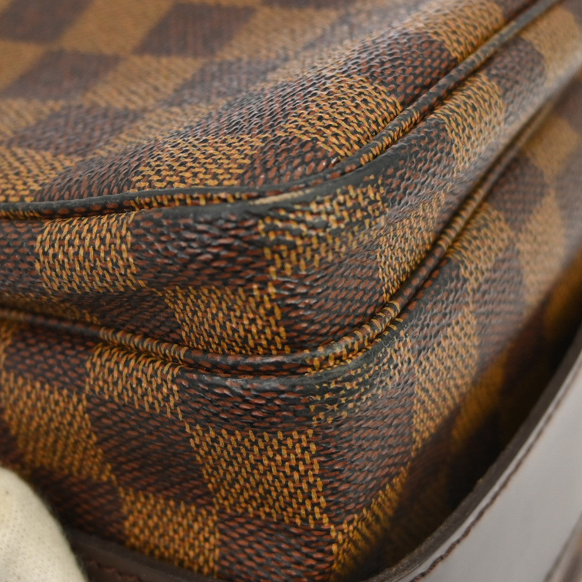 Louis Vuitton Naviglio Handbag Damier, Brown, Canvas, Shoulder Bag