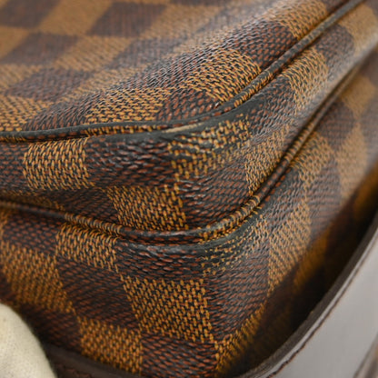 Louis Vuitton Naviglio Handbag Damier, Brown, Canvas, Shoulder Bag