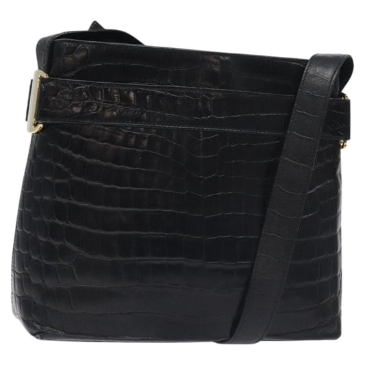 Salvatore Ferragamo Vara shoulder Bag Leather, BLACK, LEATHER, Shoulder bag