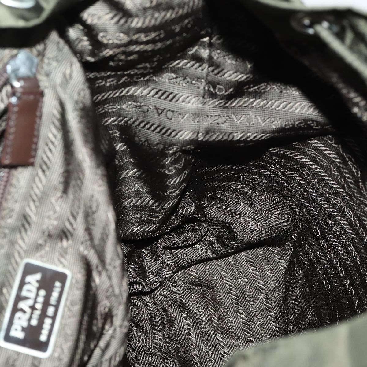 Prada Double Front Pocket Backpack Tessuto, KHAKI, NYLON, Backpack