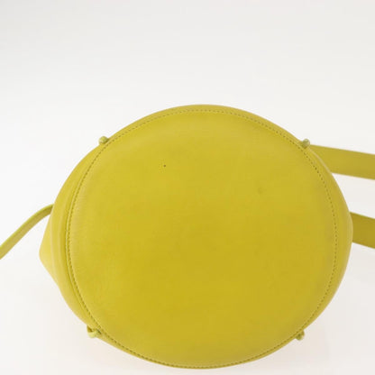 Celine Long Strap Big Bag Bucket Leather, YELLOW, LEATHER, Shoulder bag