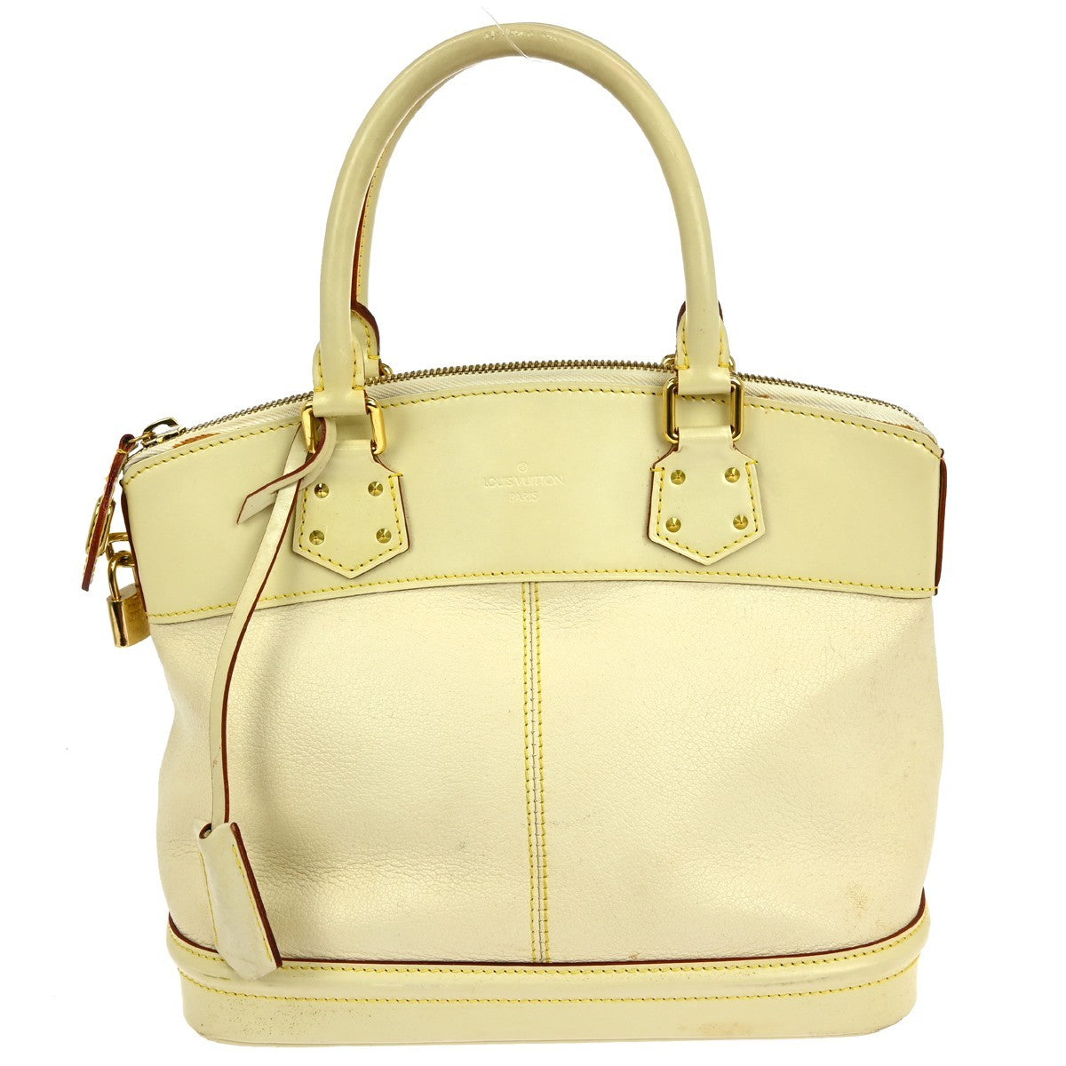 Louis Vuitton Suhali Lockit Handbag Leather, ECRU, LEATHER, Handbag