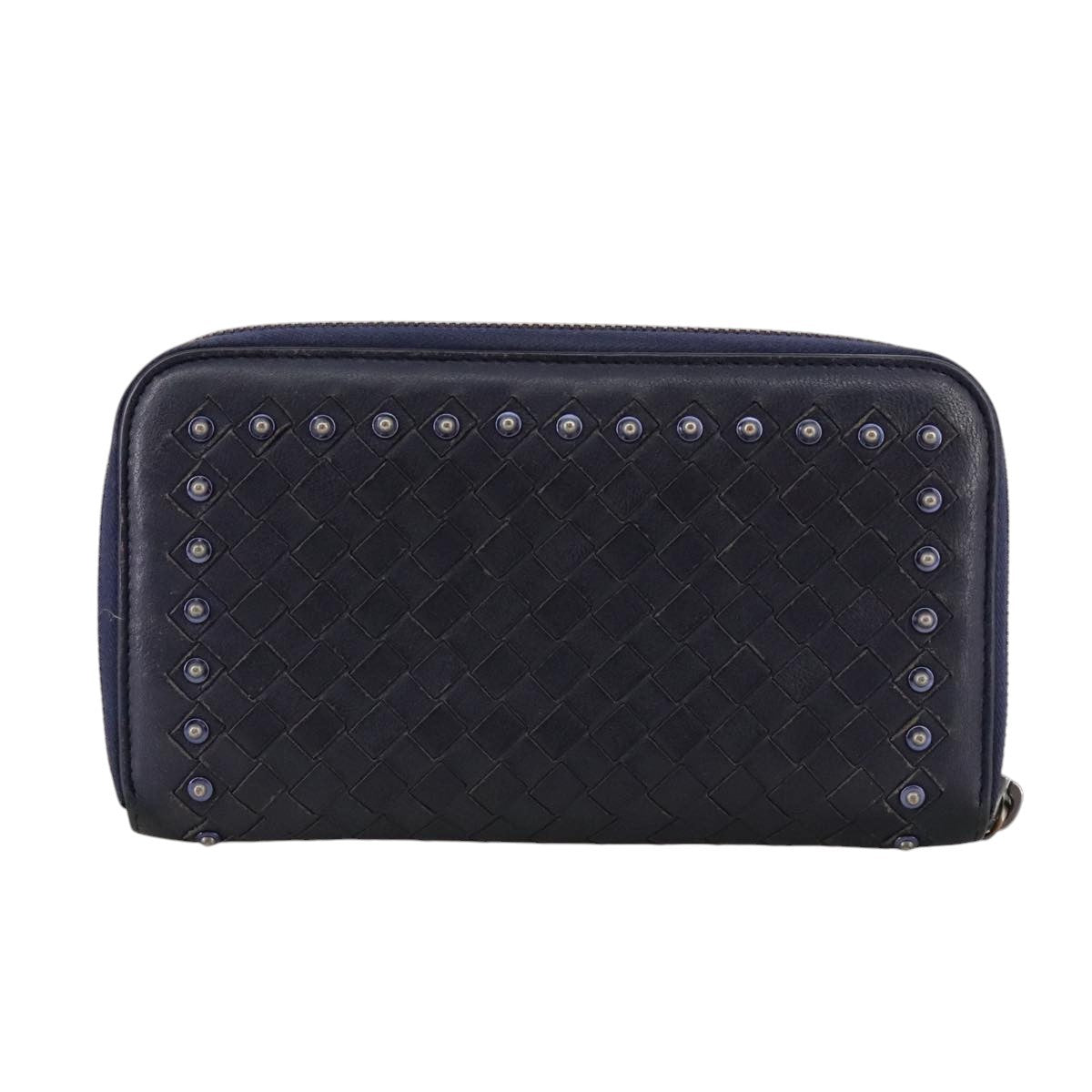 Bottega Veneta Intrecciato Long Zip  Wallet Leather, BLACK, LEATHER, Wallets