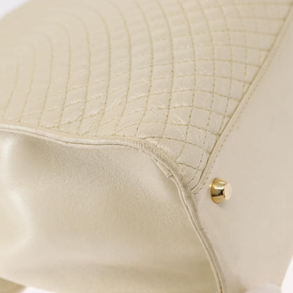 Bally Vintage Handbag Quilted Leather, BEIGE, LEATHER, Handbag