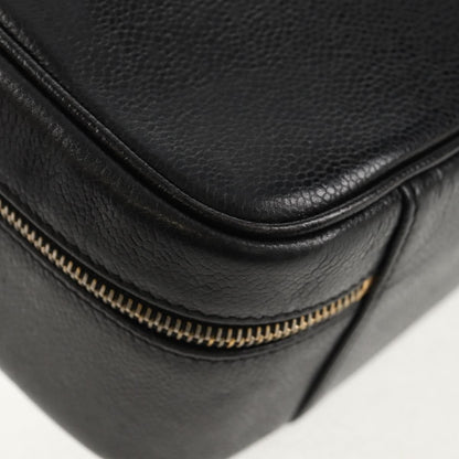 Chanel Vintage Timeless Zip Around Vanity Case Caviar, Black, Leather, Clutch