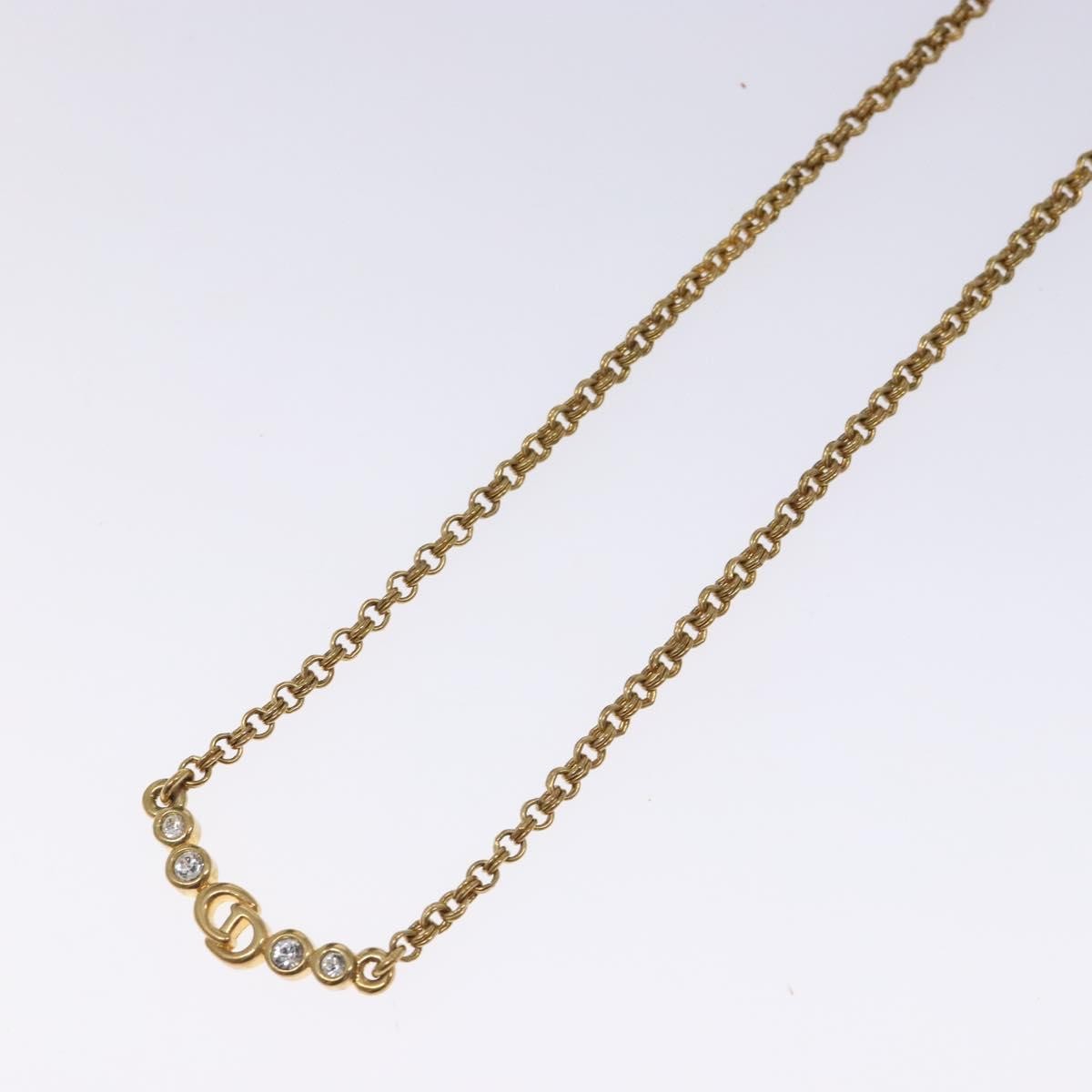 Christian Dior CD Pendant Necklace Metal, GOLD, METAL, Necklace