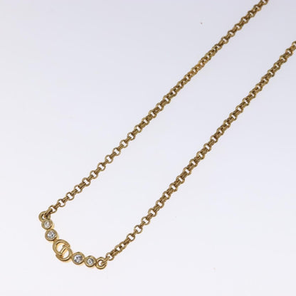 Christian Dior CD Pendant Necklace Metal, GOLD, METAL, Necklace
