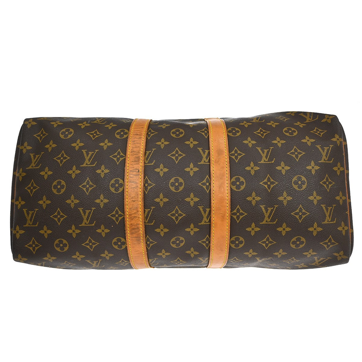 Louis Vuitton Keepall Bag Monogram Canvas, BROWN, CANVAS, Travel bag