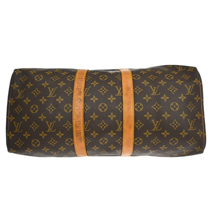 Louis Vuitton Keepall Bag Monogram Canvas, BROWN, CANVAS, Travel bag