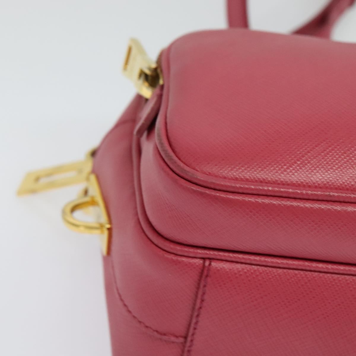 Prada Front Pocket Crossbody Bag Saffiano Leather, PINK, LEATHER, Shoulder bag
