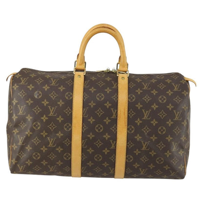 Louis Vuitton Keepall Bag Monogram Canvas, BROWN, CANVAS, Travel bag