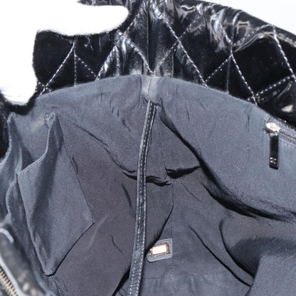 Chanel CC Charm Tote Quilted Patent Vinyl, BLACK, PATENT_LEATHER, Tote bag