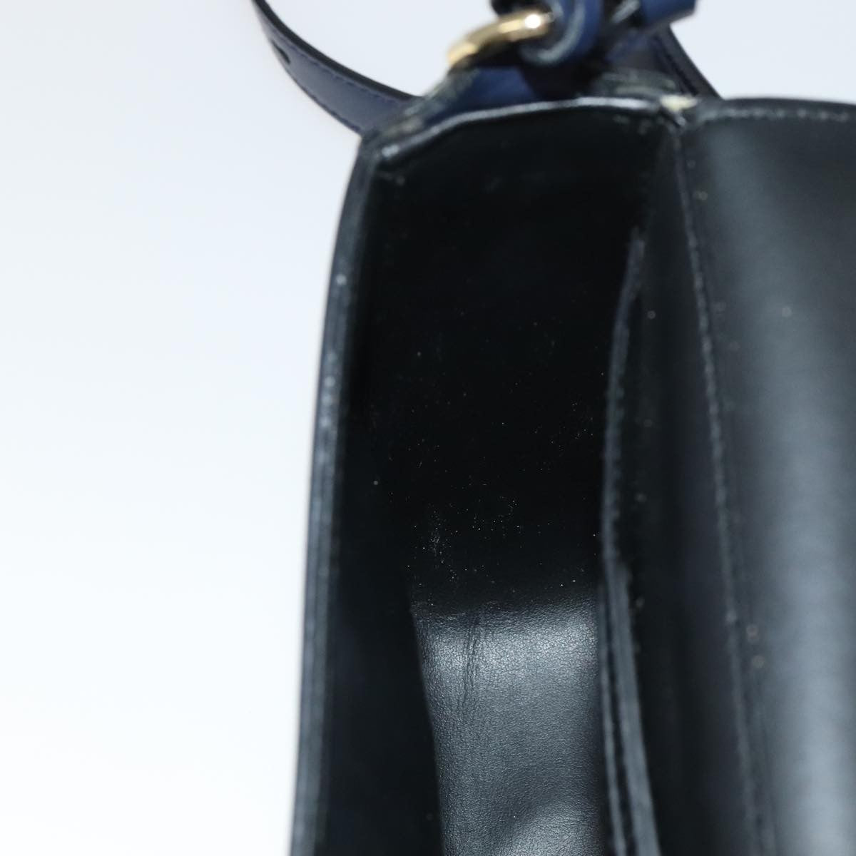 Salvatore Ferragamo Tassel Gancini Lock Flap Shoulder Bag Leather, NAVY, LEATHER, Shoulder bag