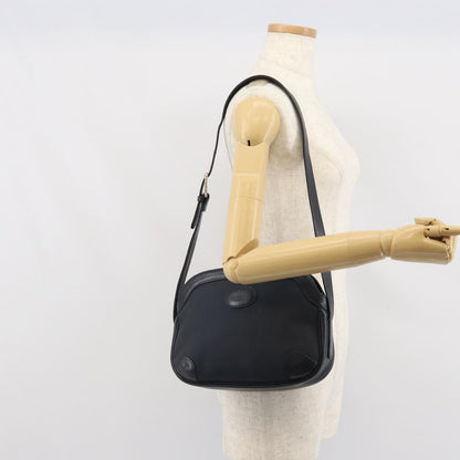 Burberry Vintage Shoulder Bag Leather, NAVY, LEATHER, Shoulder bag