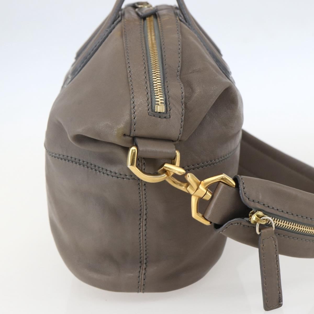 Givenchy Nightingale Satchel Leather, GRAY, LEATHER, Handbag
