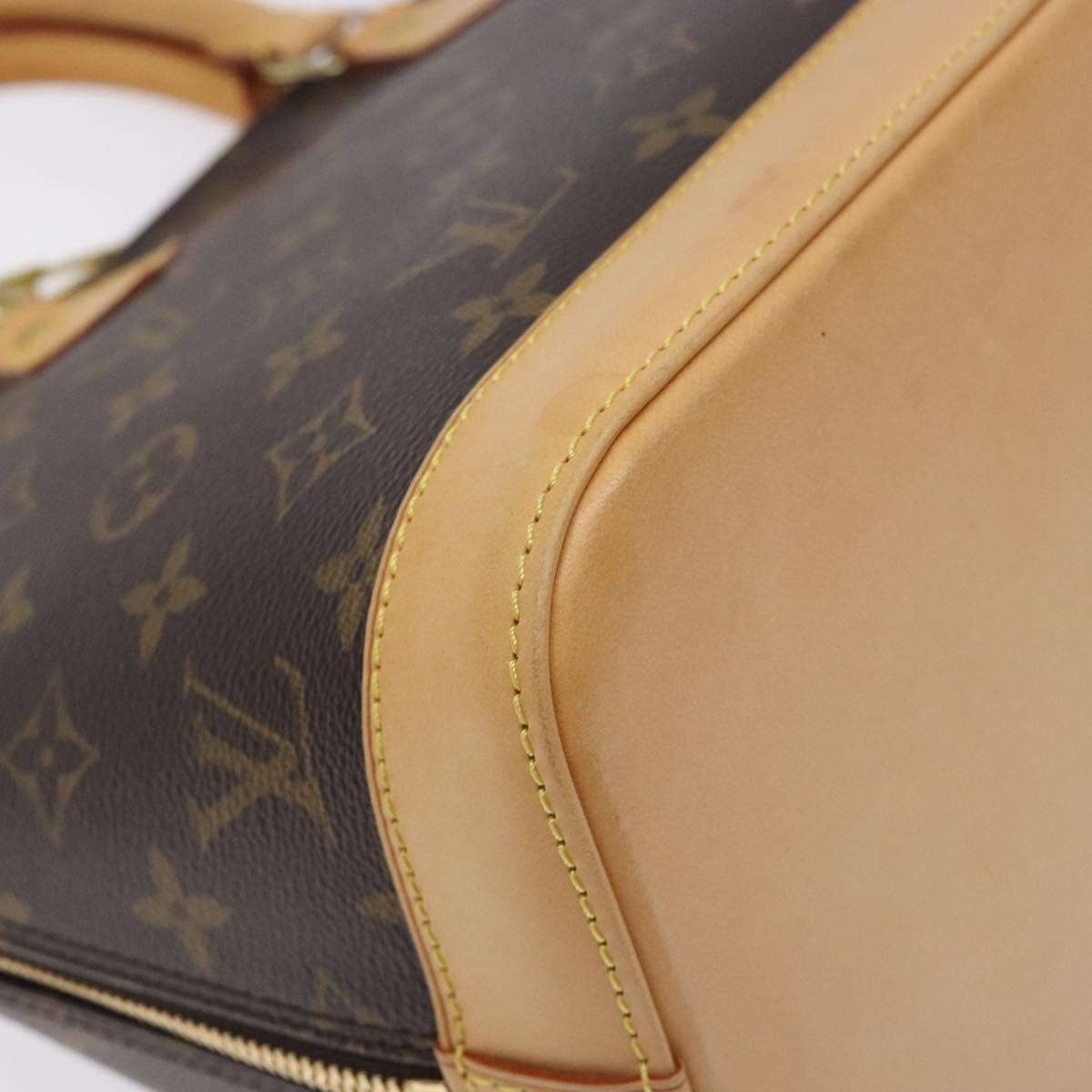 Louis Vuitton Vintage Alma Handbag Monogram Canvas, BROWN, CANVAS, Handbag