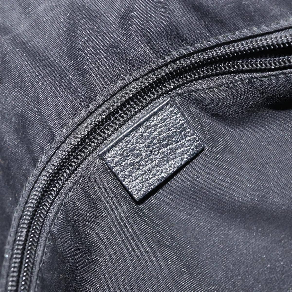 Gucci Zip Messenger Bag GG Denim, BLACK, CANVAS, Shoulder bag
