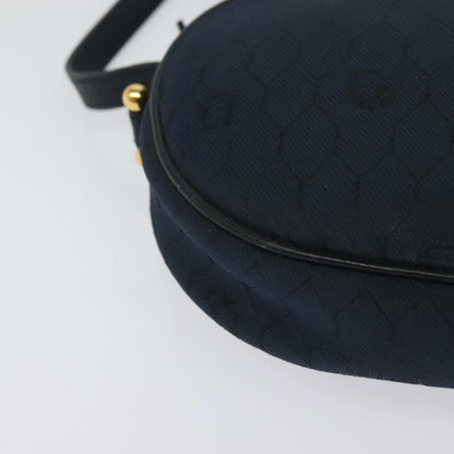 Christian Dior Vintage Honeycomb Shoulder Bag Canvas, NAVY, CANVAS, Shoulder bag