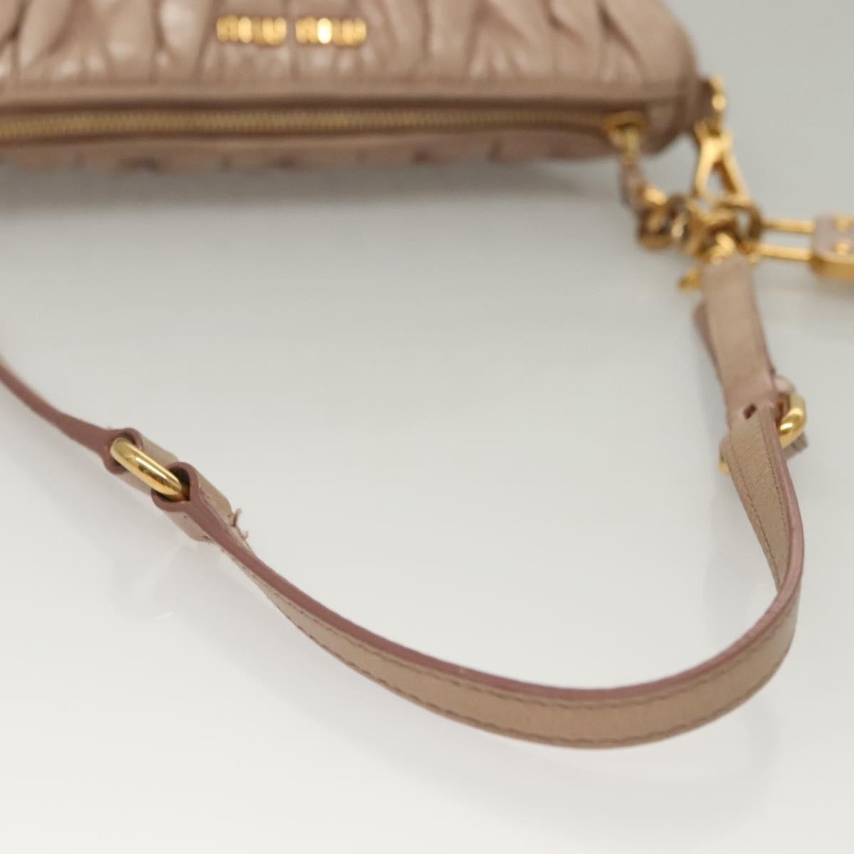 Miu Miu Zip Crossbody Bag Matelasse Leather, PINK, LEATHER, Shoulder bag