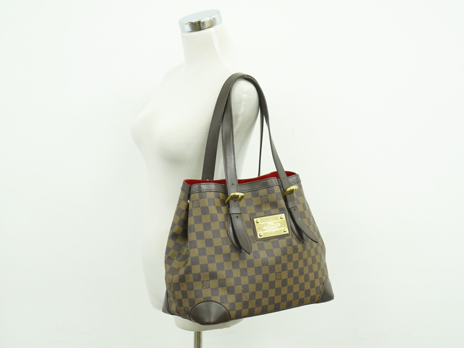 Louis Vuitton Hampstead Handbag Damier, Brown, Canvas, Shoulder Bag