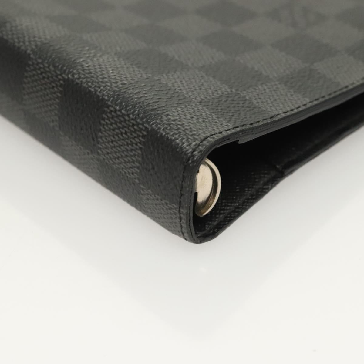 Louis Vuitton Agenda Cover Damier Azur, BLACK, CANVAS, Toiletry Case