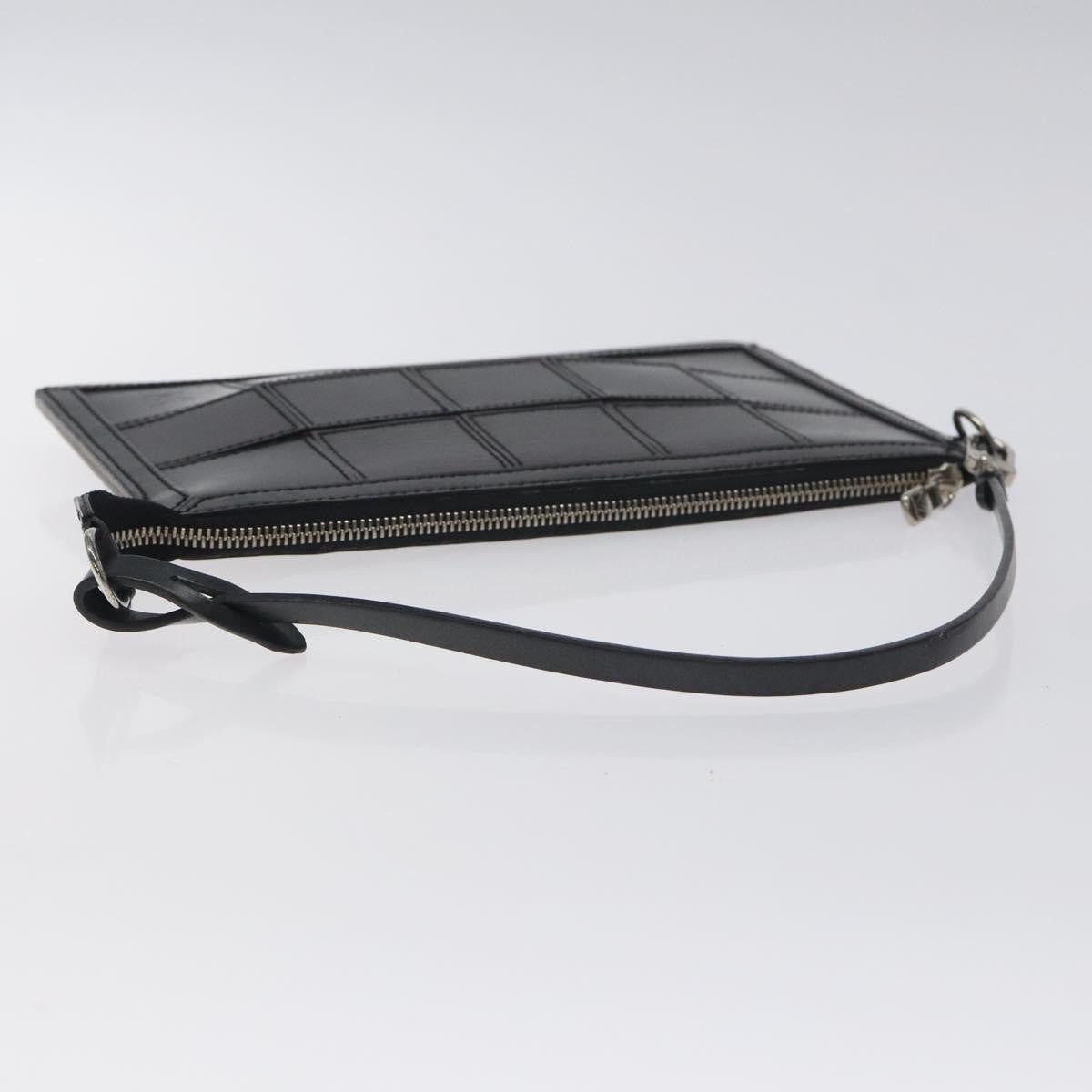 Louis Vuitton Delmonico Pochette Stretch Epi Leather, BLACK, LEATHER, Clutche & pouche