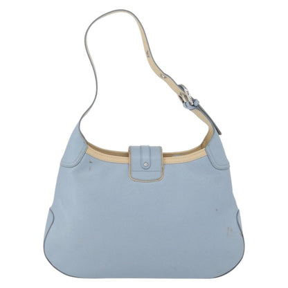 Salvatore Ferragamo Gancini Shoulder Bag Leather, BLUE, LEATHER, Shoulder bag