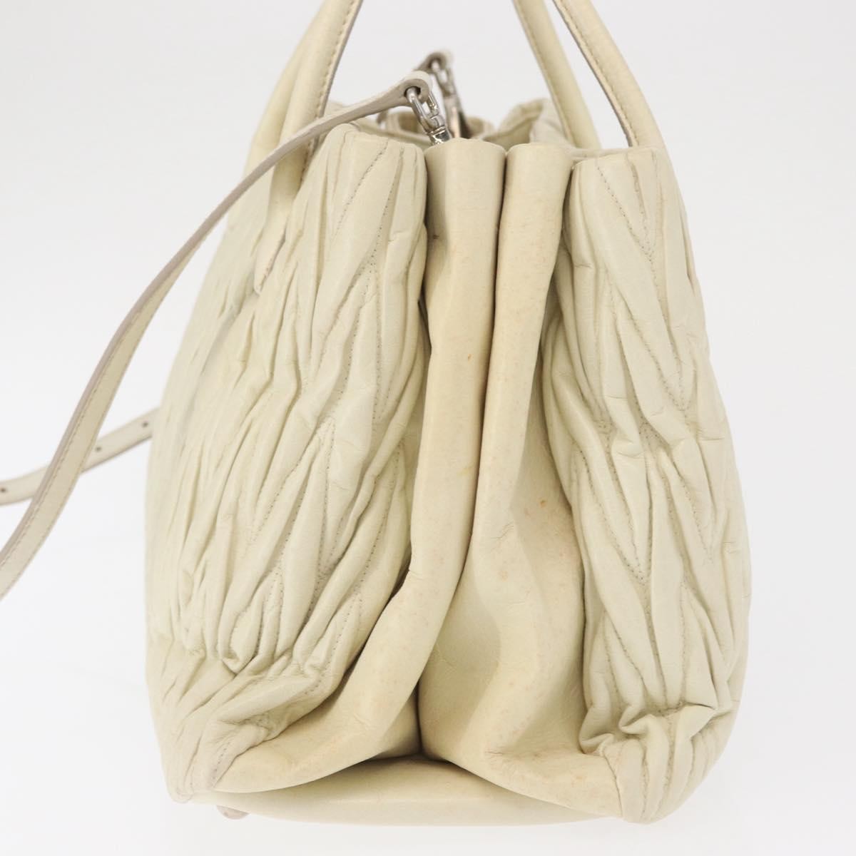 Miu Miu Vintage Tote bag Leather, BEIGE, LEATHER, Tote bag