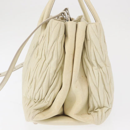 Miu Miu Vintage Tote bag Leather, BEIGE, LEATHER, Tote bag