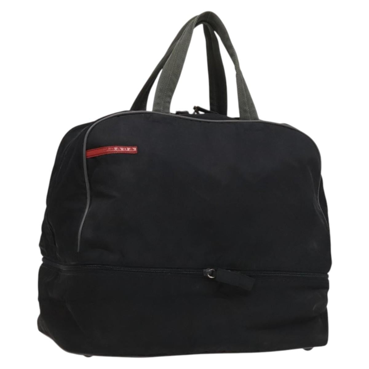 Prada Vintage Boston Bag Nylon, BLACK, NYLON, Travel bag