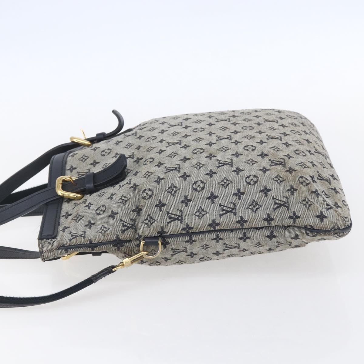 Louis Vuitton Francoise handbag Mini lin, BLUE, CANVAS, Tote bag