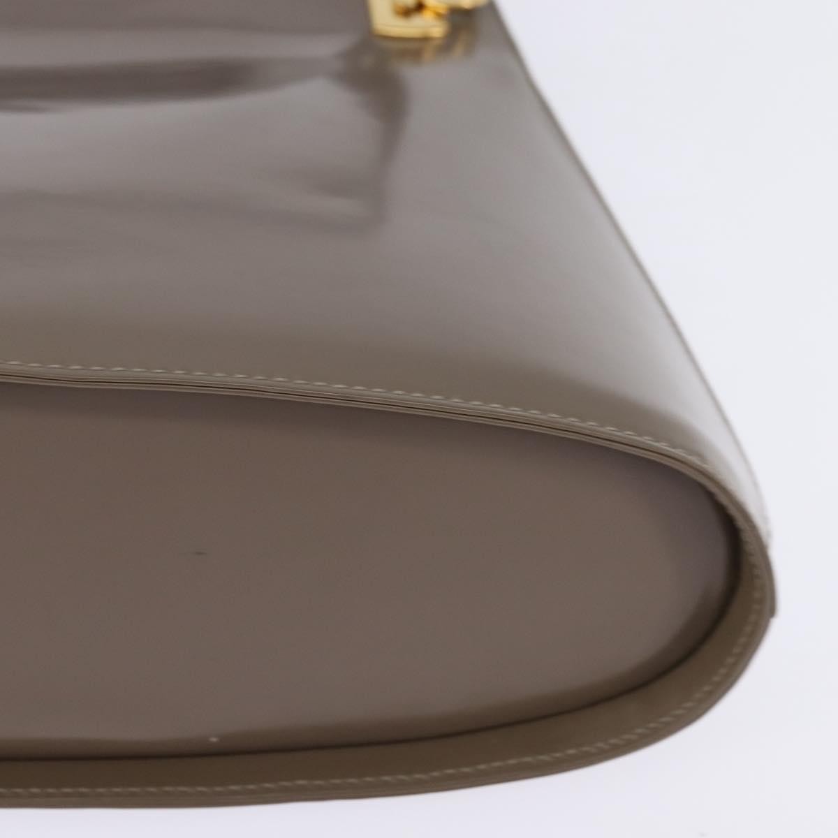 Salvatore Ferragamo Wanda Handbag Patent Leather, GRAY, PATENT_LEATHER, Handbag