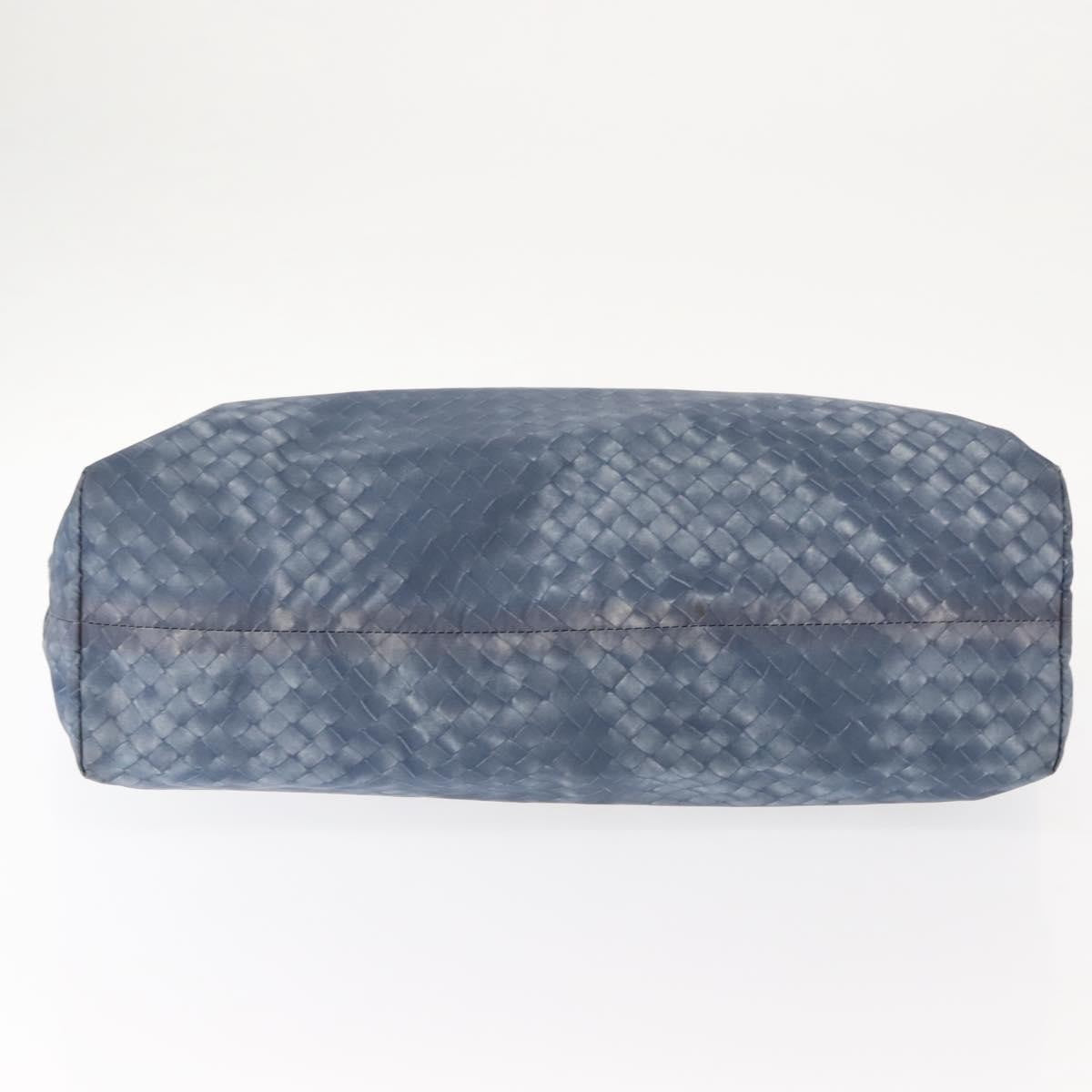 Bottega Veneta Intrecciolusion Tote Printed Nylon, BLUE, NYLON, Tote bag
