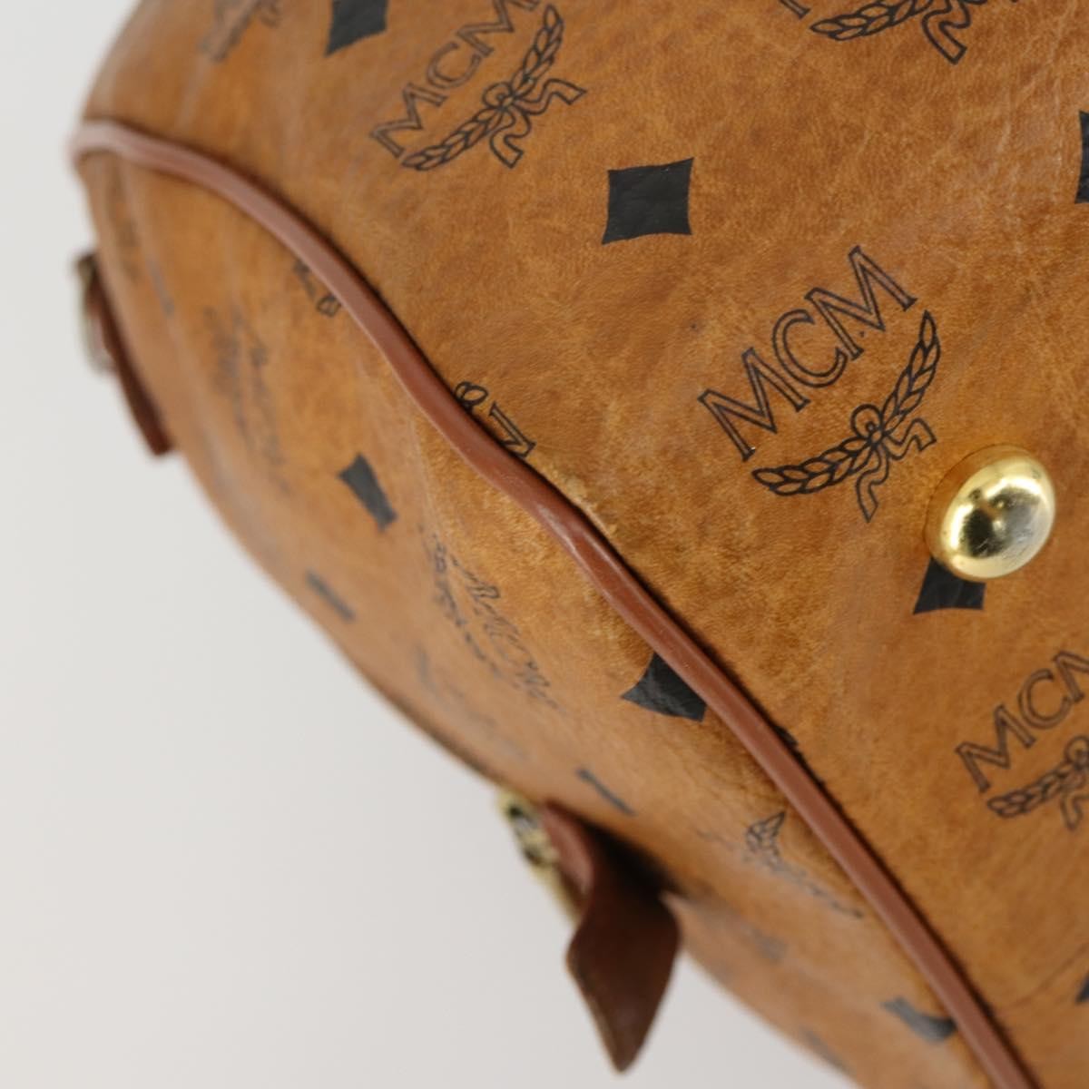 MCM Visetos logogramme Handbag Canvas and Leather, BROWN, CANVAS, Travel bag