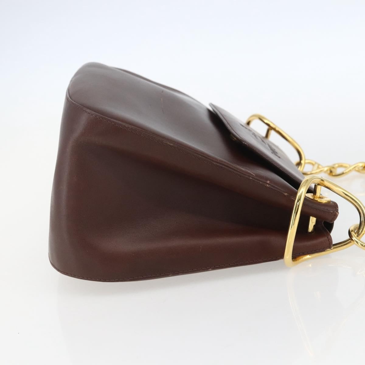 Prada Vintage Shoulder Bag Leather, BROWN, LEATHER, Shoulder bag