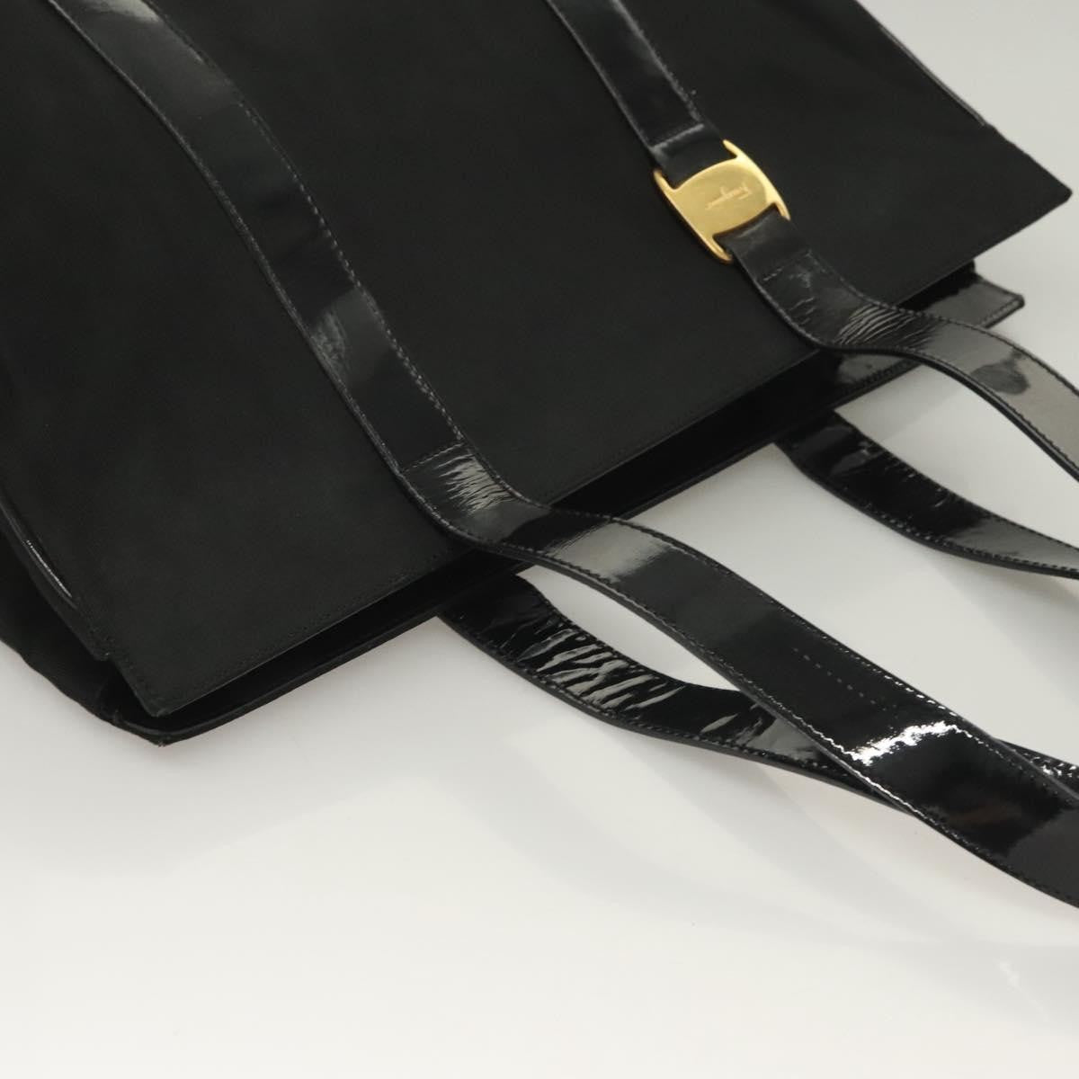 Salvatore Ferragamo Vala tote Nylon, BLACK, NYLON, Tote bag