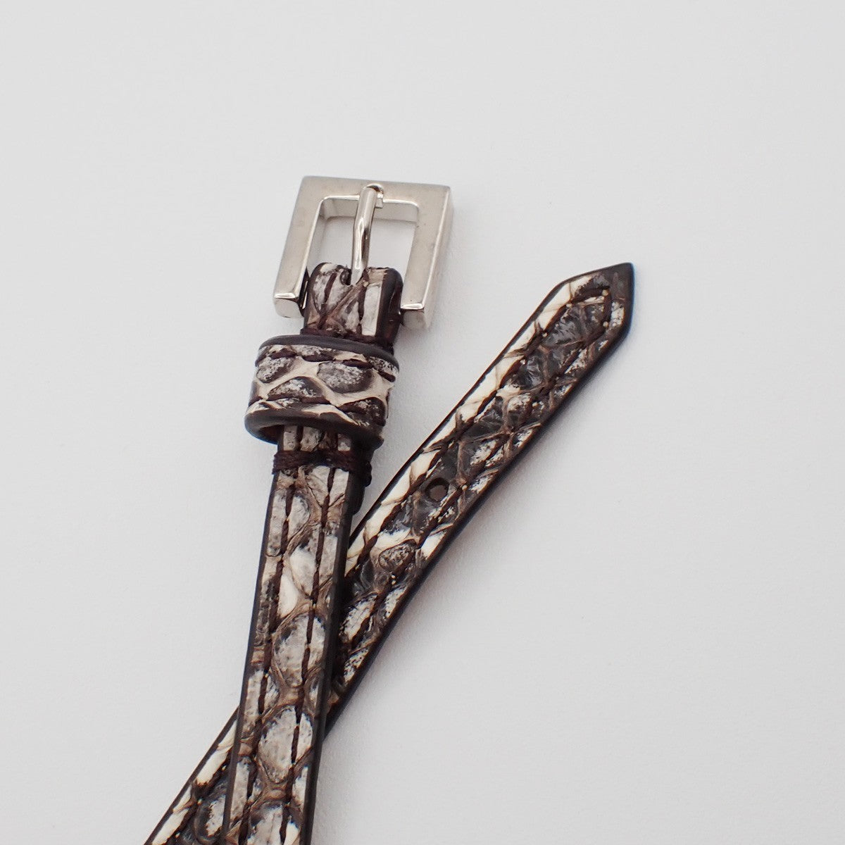 Fendi Selleria Monster Bracelet Leather with Metal Detail, BROWN, LEATHER, Bracelet