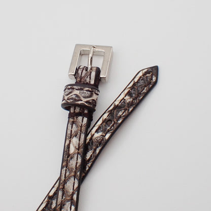 Fendi Selleria Monster Bracelet Leather with Metal Detail, BROWN, LEATHER, Bracelet