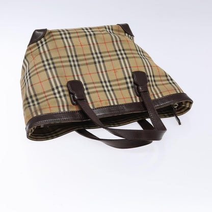 Burberry Nova Check Handbag Nova Check Canvas and leather, BEIGE, CANVAS, Handbag