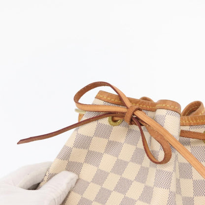 Louis Vuitton Noe Handbag Damier, White, Canvas, Handbag