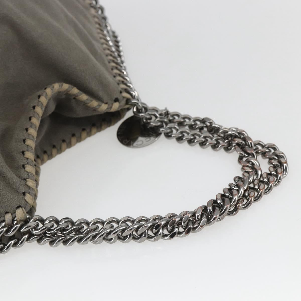 Stella McCartney Falabella Fold Over Bag Shaggy Deer, GRAY, POLYESTER, Shoulder bag