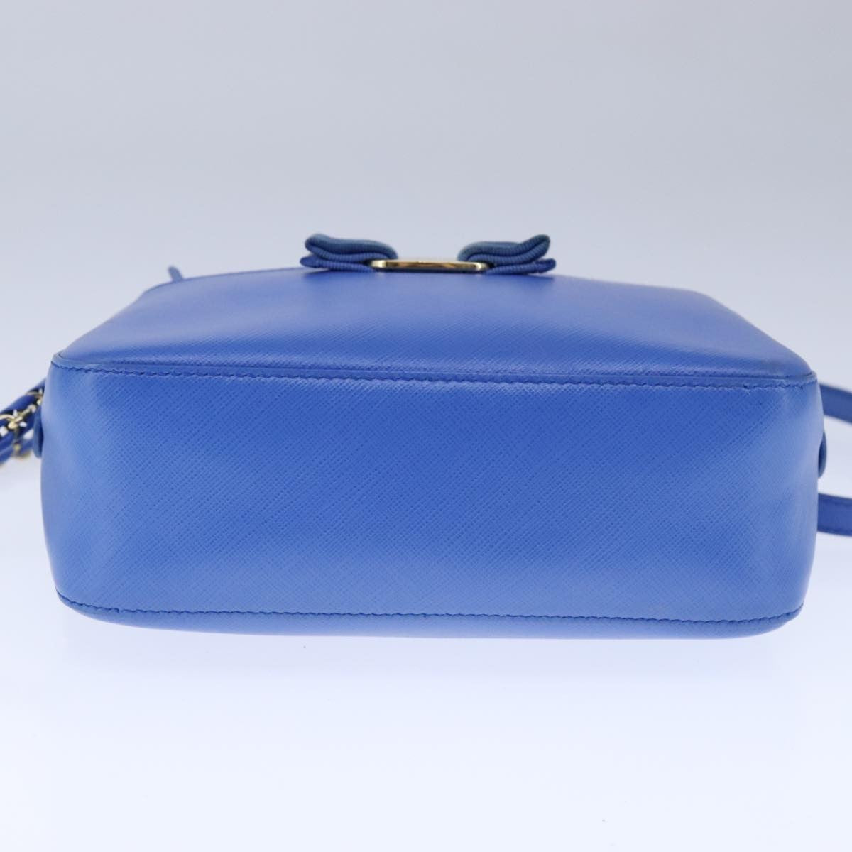 Salvatore Ferragamo Vala Shoulder Bag Leather, BLUE, LEATHER, Shoulder bag