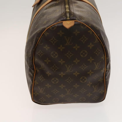 Louis Vuitton Keepall Bag Monogram Canvas, BROWN, CANVAS, Travel bag