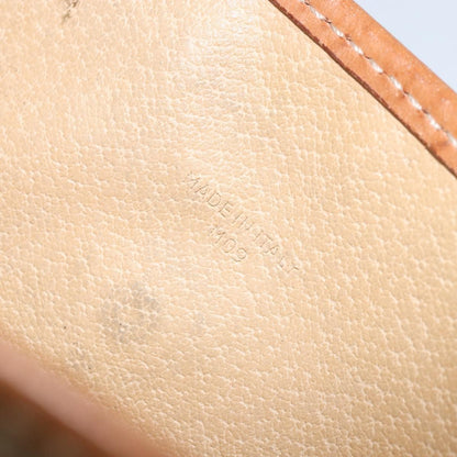 Celine Circle Logo Macadam Pouch Canvas and Leather, BEIGE, CANVAS, Clutche & pouche